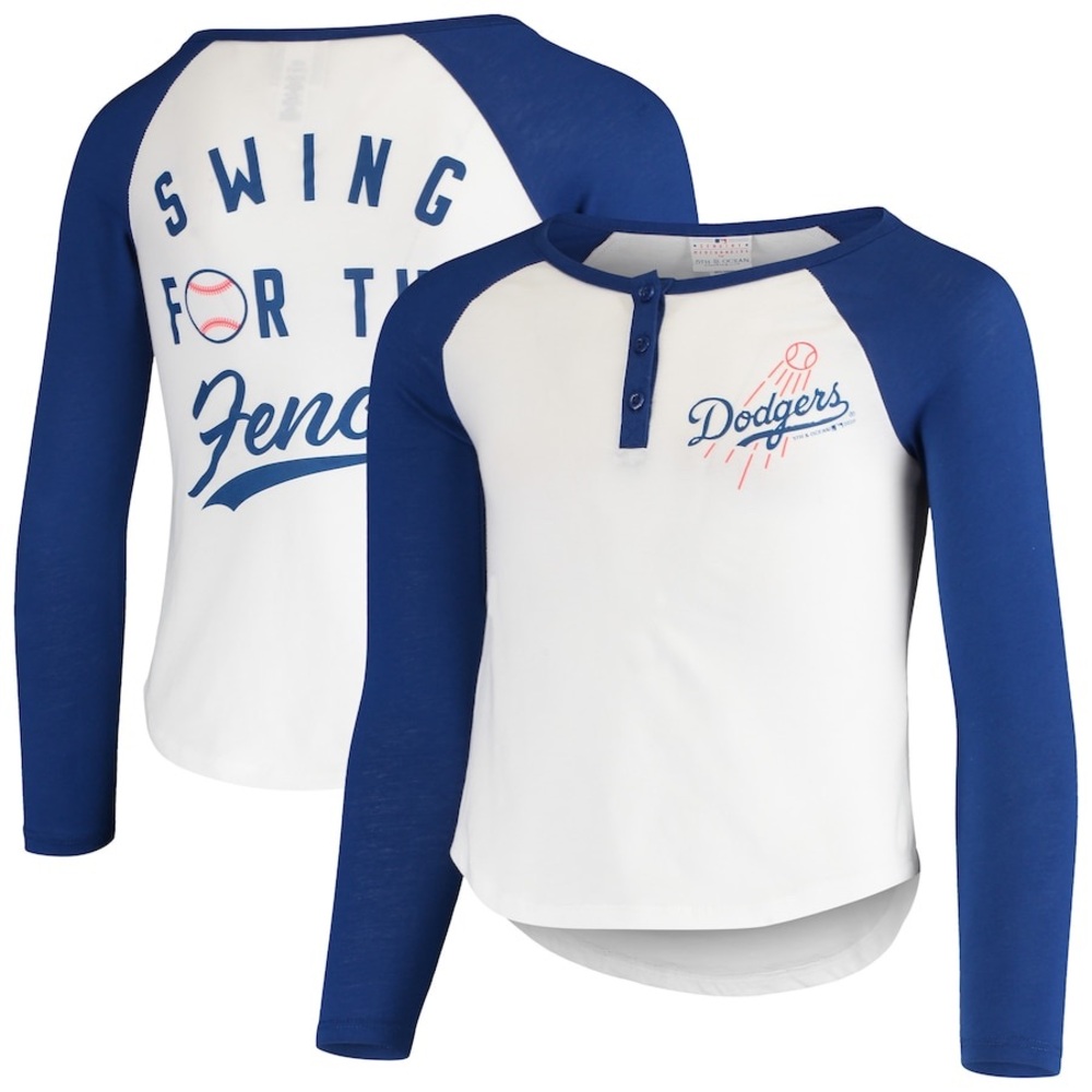 Girls LA Dodgers Swing For The Fences Long Sleeve